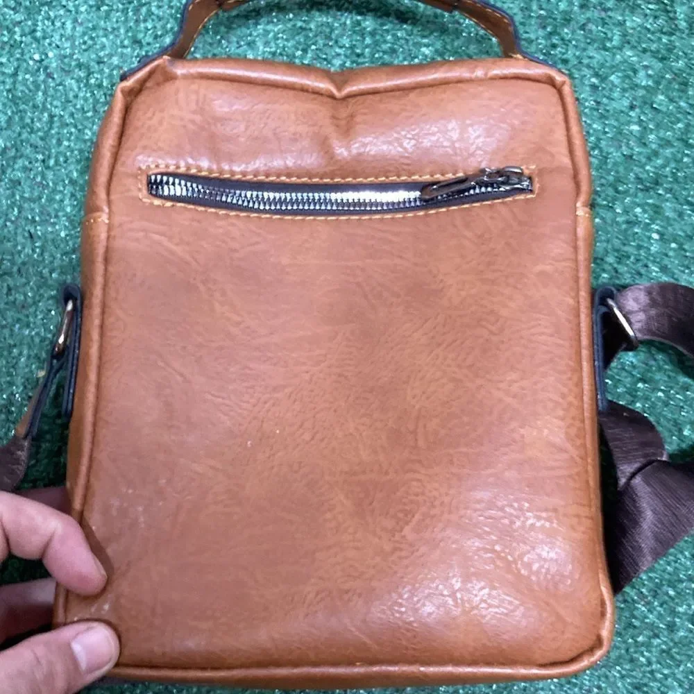 Weixier Anti-Theft Men's Brown Crossbody Messenger Bag (OKPM-04-019)